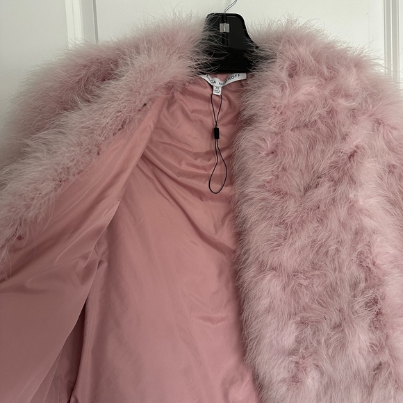 Rebecca Minkoff pink feather Harper Jacket NWT - Picture 5 of 9
